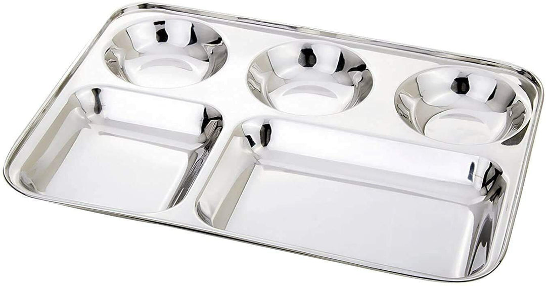Steel 5 Compartment Plate