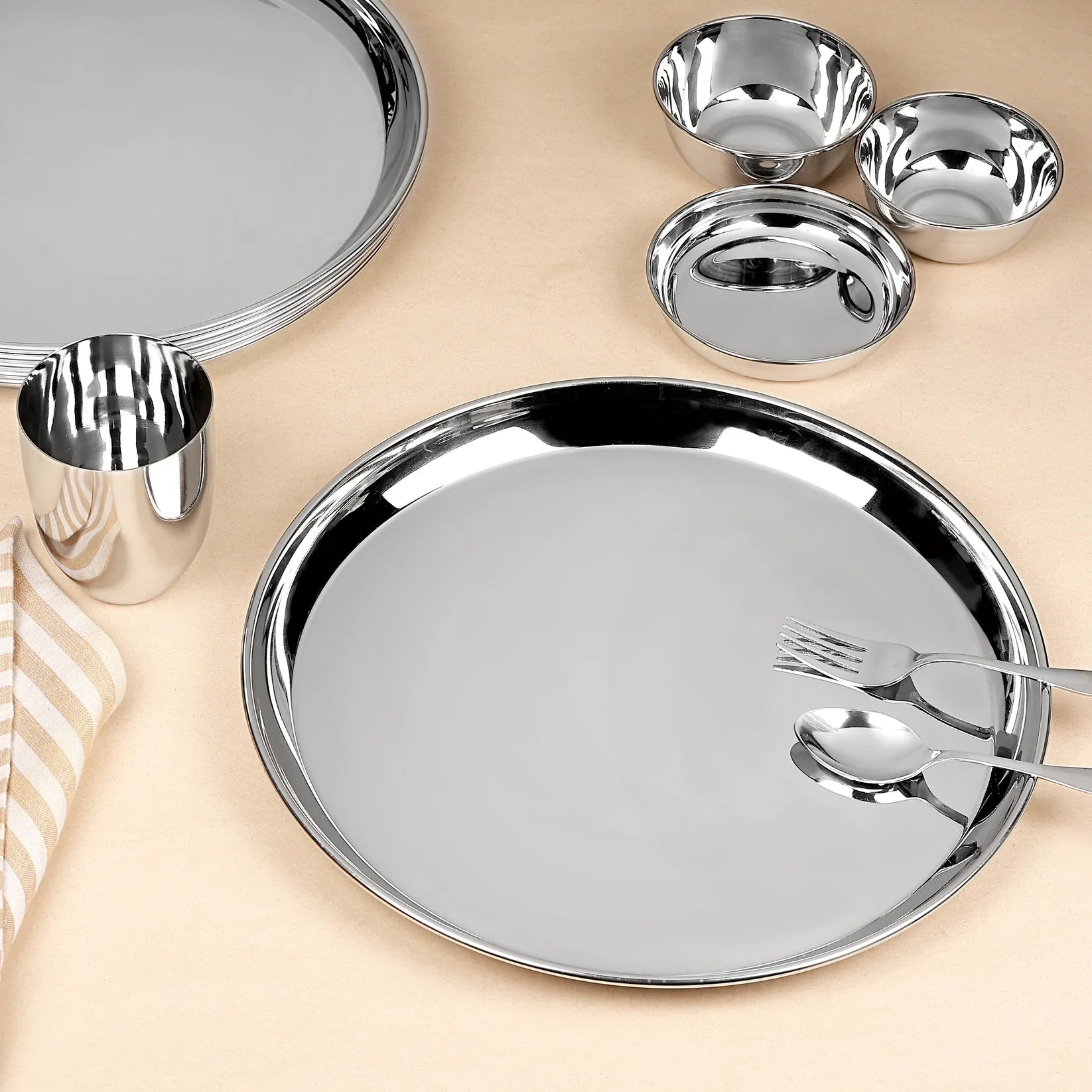 Stainless Steel Thalis Bowls and Tableware