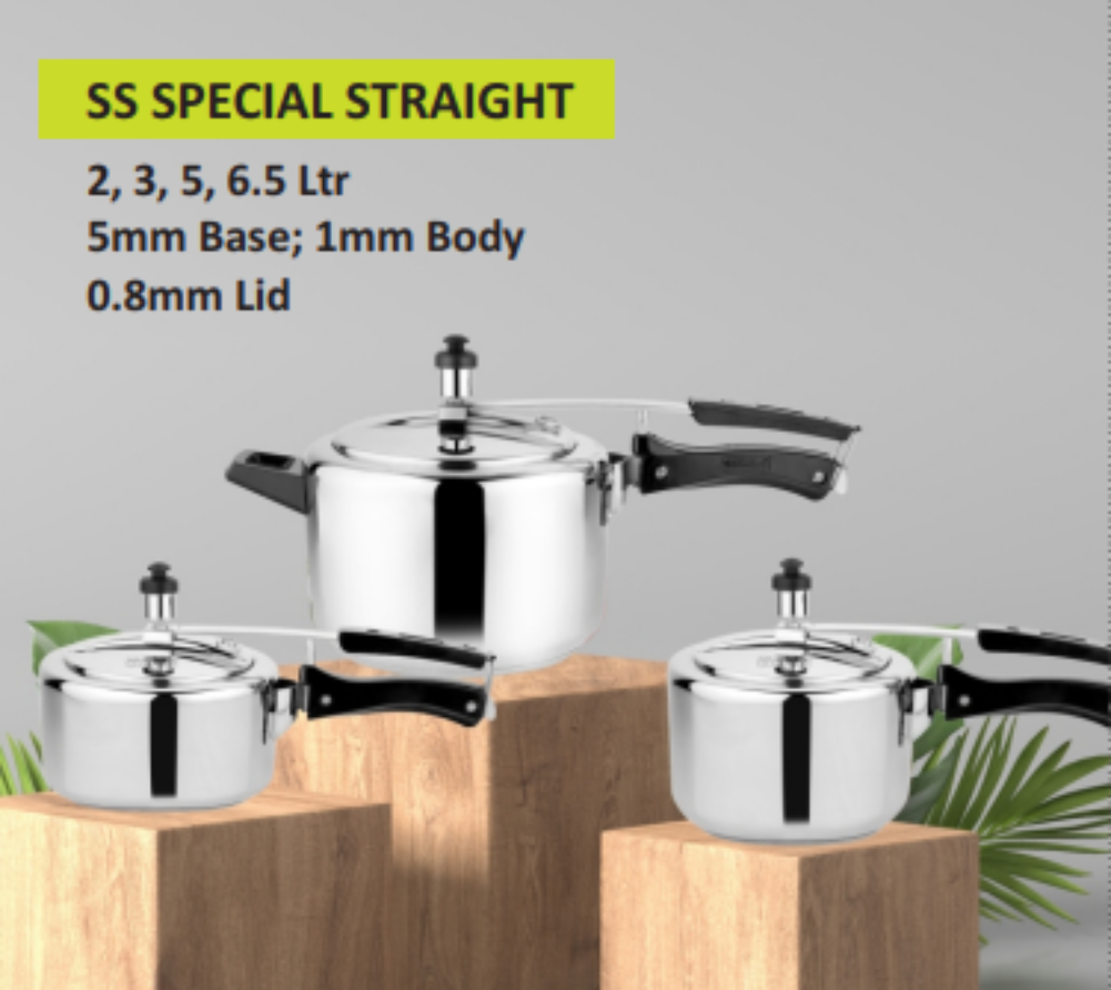Madhu SS Special Curvy Pressure Cooker - 5 Liter