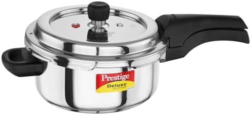 Prestige Deluxe Alpha Svachh Stainless Steel Pressure Cooker - 5.5 Liter