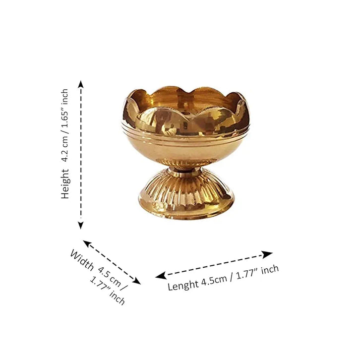 Brass Lotus Flower Diya