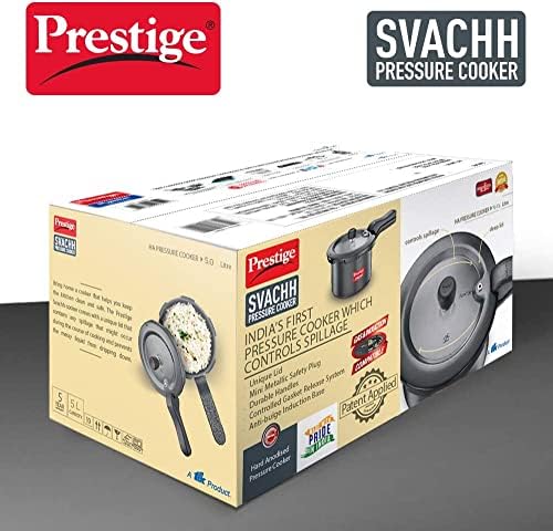 Prestige Svachh Hard Anodized Pressure Cooker - 5 Liter
