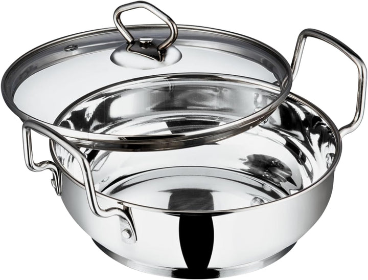 Vinod Stainless Steel Induction Friendly Kadai With Lid - 1.5 Litres