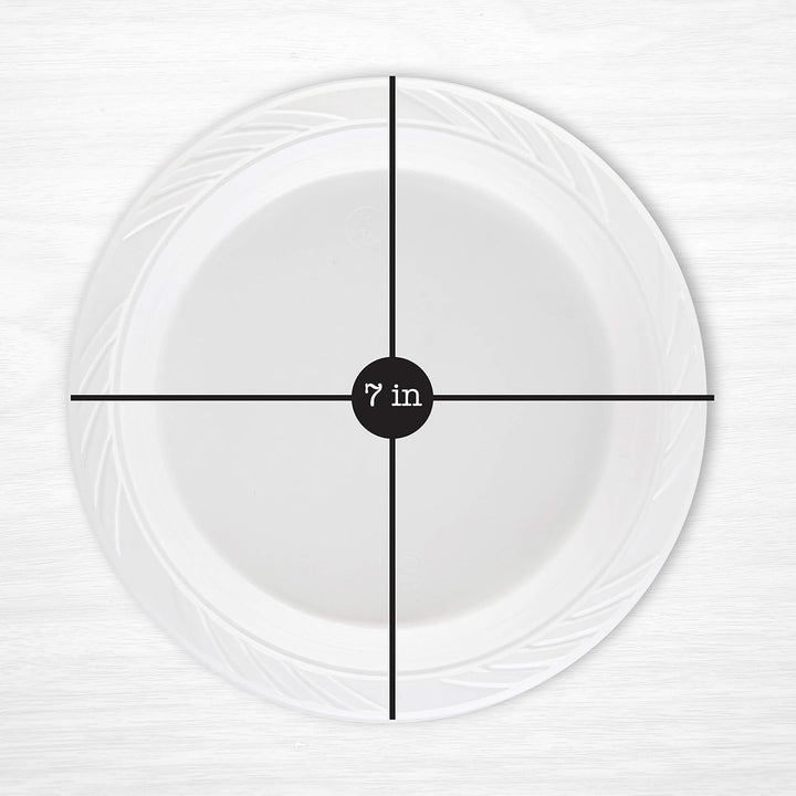 Disposable 7 Inch White Plastic Plates