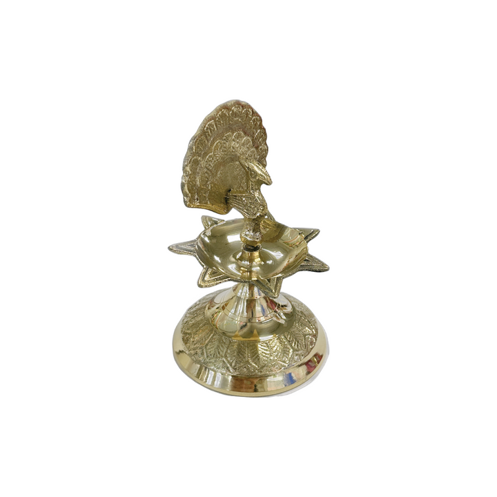 Brass Peacock Diya