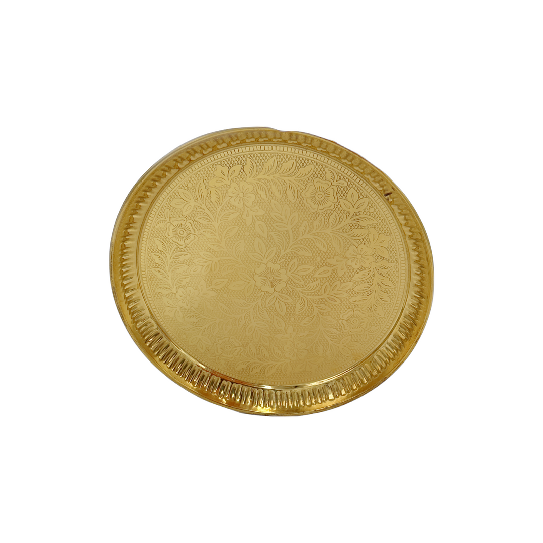 Brass Flower Fancy Plate