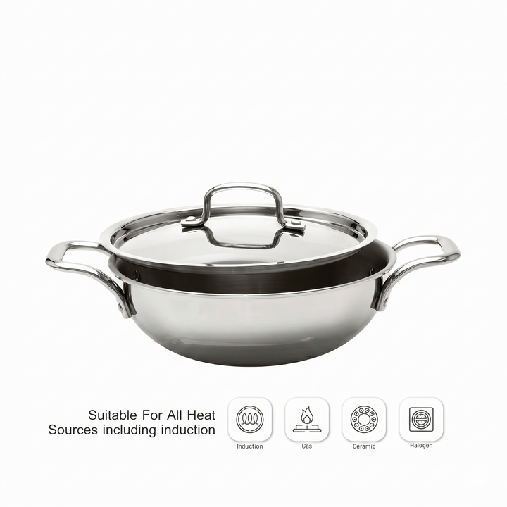 Stainless Steel Tri-ply Kadai