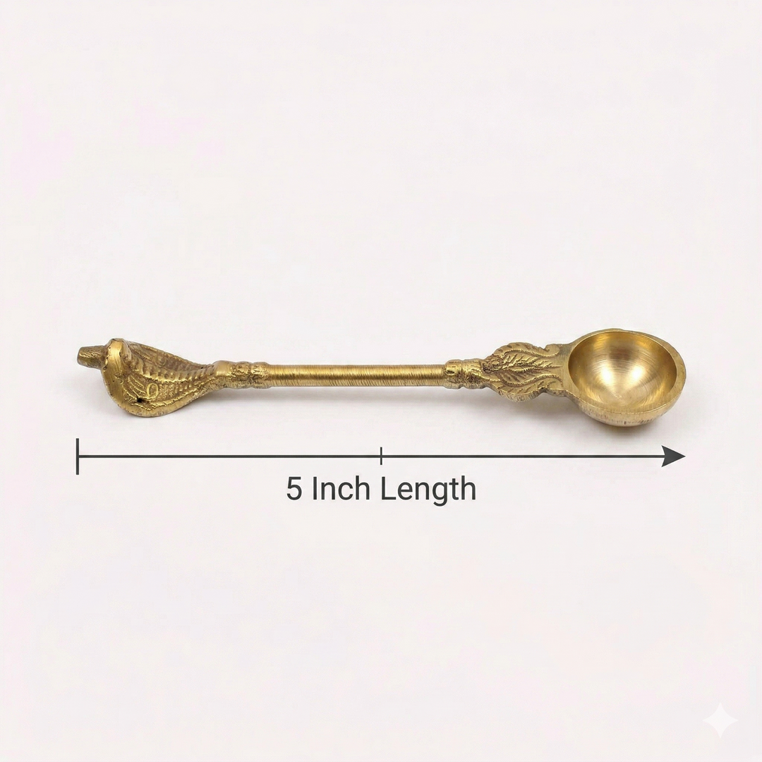 Brass Achmani Spoon for Puja