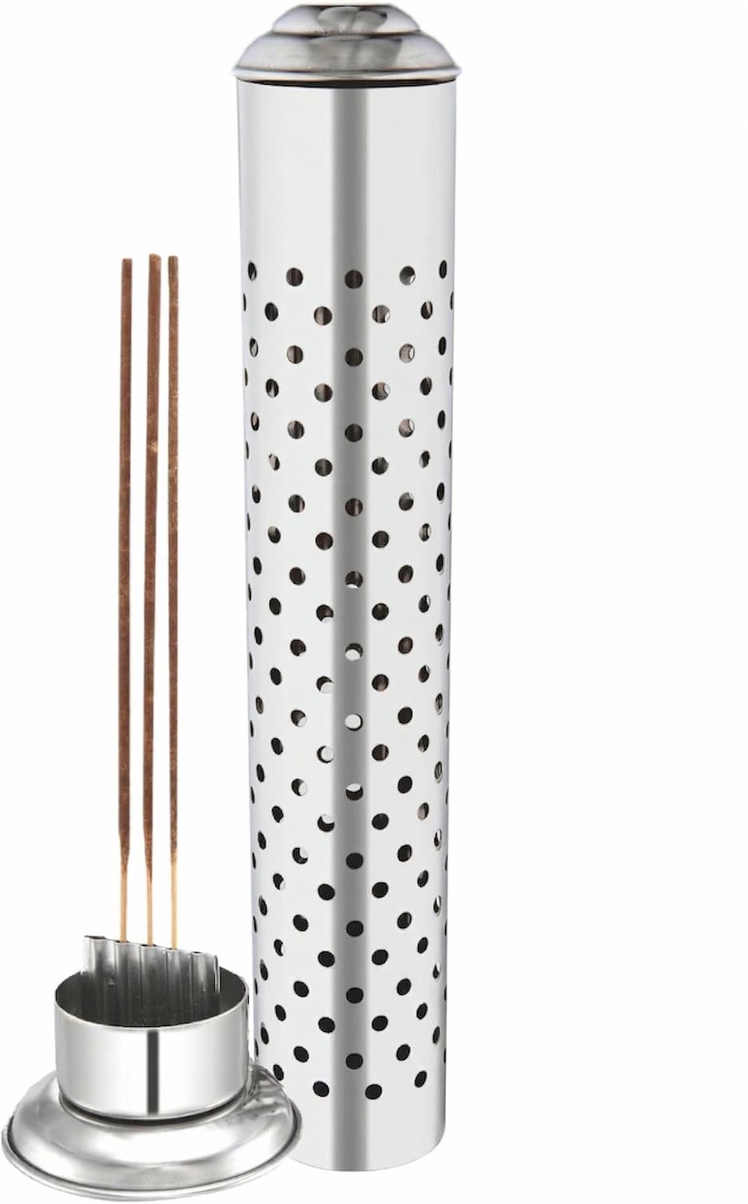Stainless Steel Safety Agarbatti Stand with Dhoop Holder
