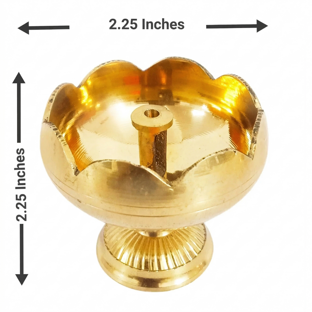 Brass Lotus Flower Diya
