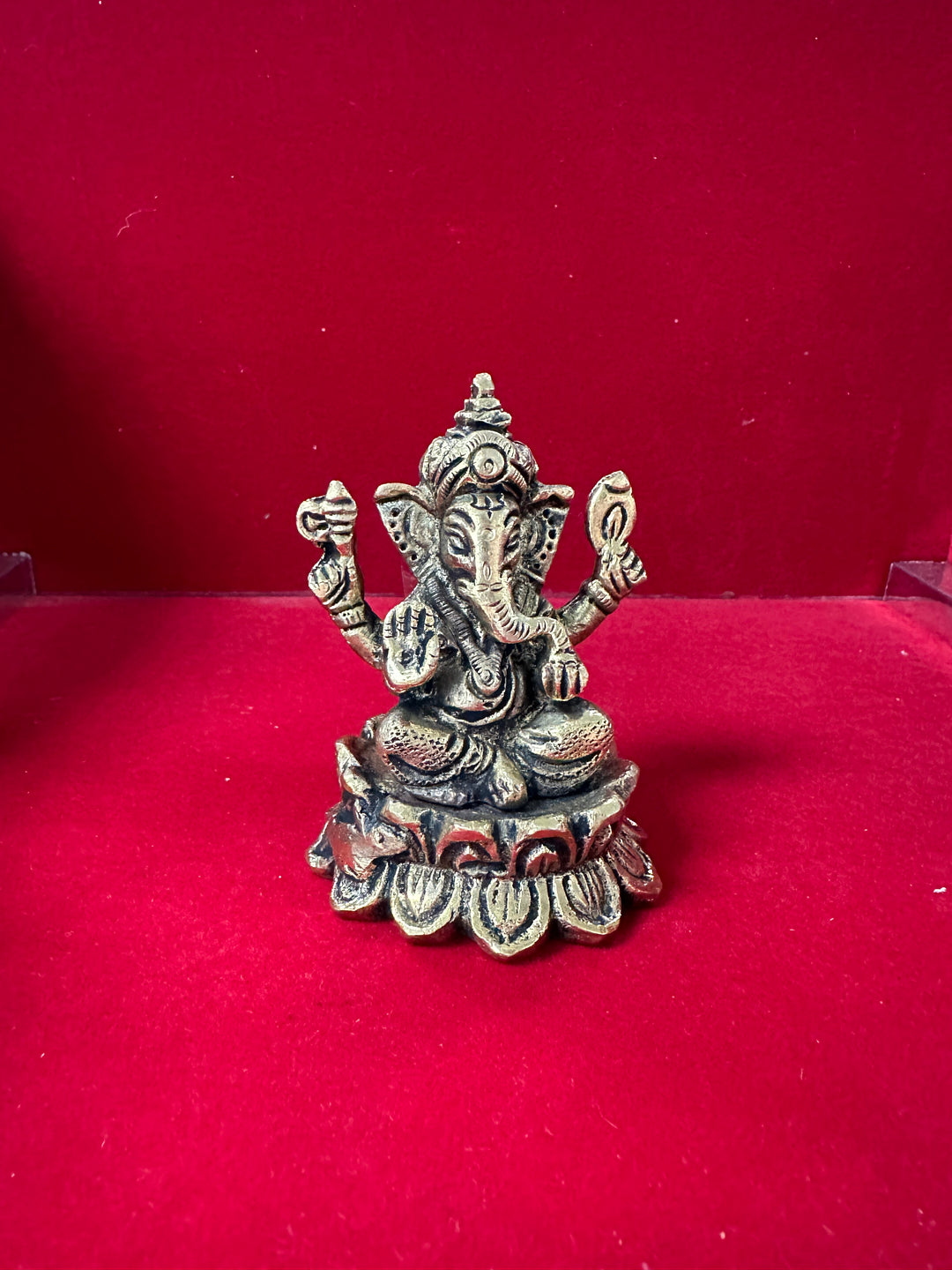 Brass Ganesh Statue on Lotus