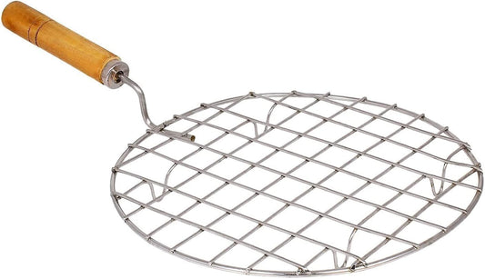 Stainless Steel Grill Jali with Wooden Handle