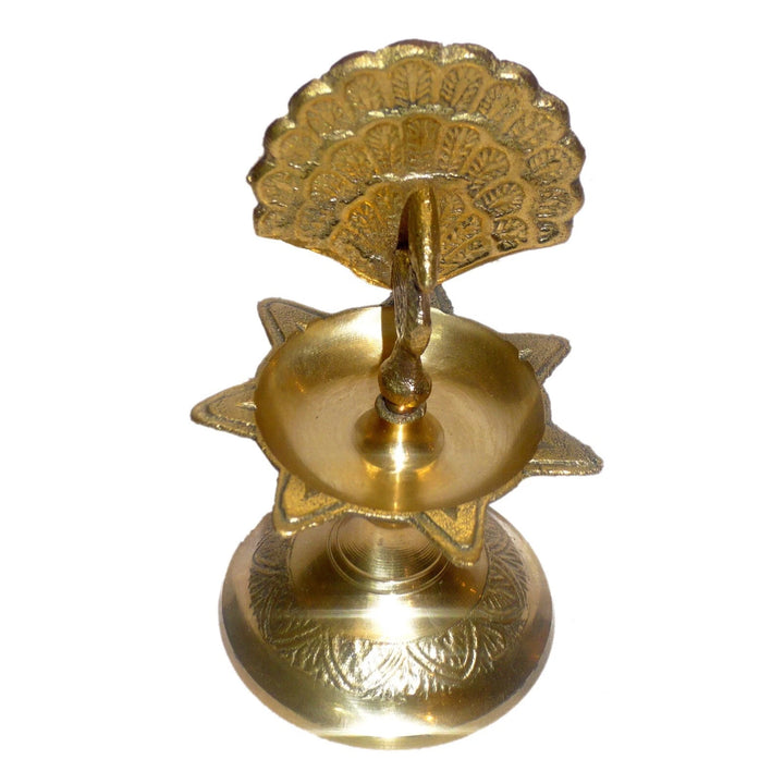 Brass Peacock Divi - 1 Step Pooja Diya