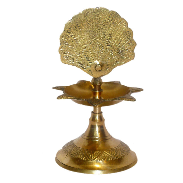 Brass Peacock Divi - 1 Step Pooja Diya